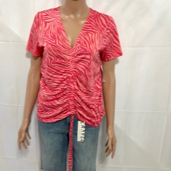 Michael Michael Kors Zebra-Print Drawstring T-Shirt - Picture 3 of 4